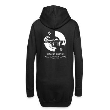 Kroatien House Musik - Hoodie-Kleid - Schwarz - Hinten