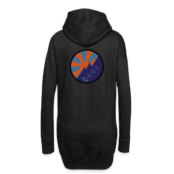 Montagne vintage - Sweat-shirt à capuche long Femme - noir - Dos