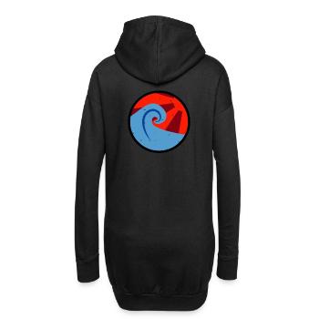 Vintage-Welle - Hoodie-Kleid - Schwarz - Hinten