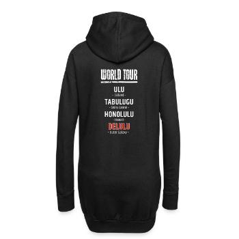 Statement.-Shirt: World-Tour Delulu - Hoodie-Kleid - Schwarz - Hinten