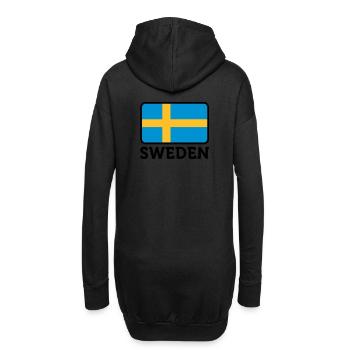Nationalflagge von Schweden - Hoodie-Kleid - Schwarz - Hinten