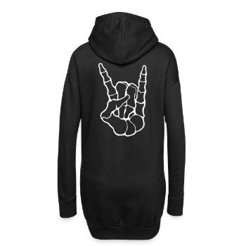 Metalhand / Pommesgabel / Metal - Hoodie-Kleid - Schwarz - Hinten