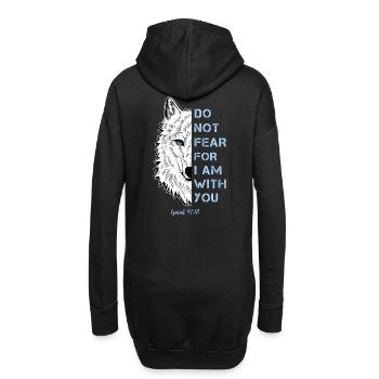 Religiöses Zitat - Hoodie-Kleid - Schwarz - Hinten