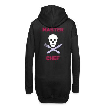 ★ Les couleurs du design peuvent être modifiées ★ Master chef (coutellerie) - Sweat-shirt à capuche long Femme - noir - Dos