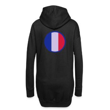 Im Zeichen von Frankreich - Hoodie-Kleid - Schwarz - Hinten
