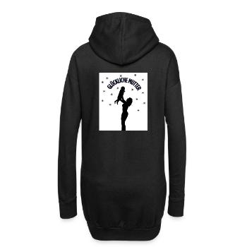 Glückliche Mama – Liebe pur - Hoodie-Kleid - Schwarz - Hinten
