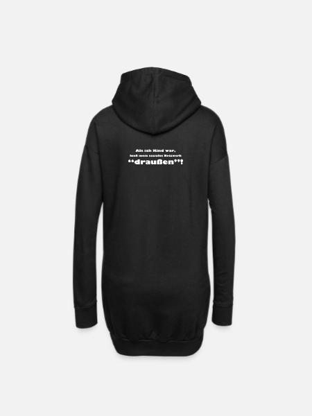 ALS ICH KIND WAR ... - Männer Premium Langarmshir - Hoodie-Kleid - Schwarz