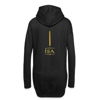 Isa - Rune / Older Futhark / Série de 24 runes - Sweat-shirt à capuche long Femme - noir - Dos