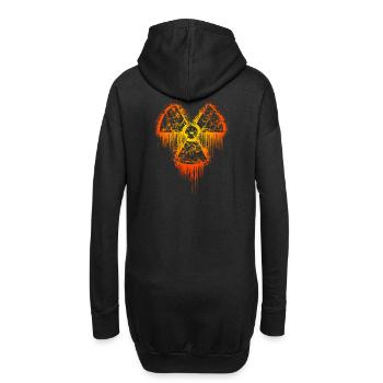 Atom Reaktor nuklear radioactiv verstrahlt gothic - Hoodie-Kleid - Schwarz - Hinten