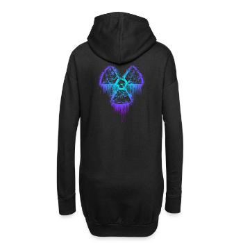 radioactiv nuclear atom reactor cyber gothic boom - Hoodie-Kleid - Schwarz - Hinten