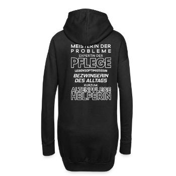 Altenpflegehelferin/Altenpflegehelfer/Altenpflege - Hoodie-Kleid - Schwarz - Hinten