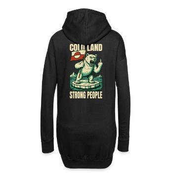Terre froide Peuple fort Le Groenland n’est pas à vendre - Sweat-shirt à capuche long Femme - noir - Dos