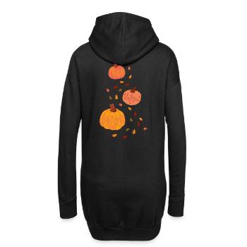 Ornements de citrouille - Sweat-shirt à capuche long Femme - noir - Dos