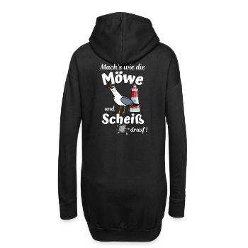 Mach's wie die Möwe und Scheiß drauf - Ostsee Fun - Hoodie-Kleid - Schwarz - Hinten