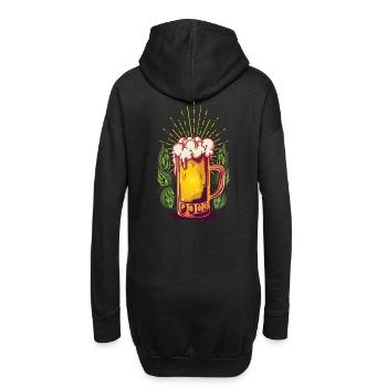 267 verre à bière - Sweat-shirt à capuche long Femme - noir - Dos