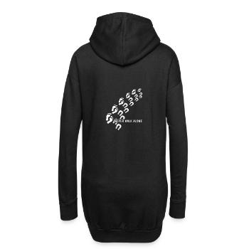 ne jamais marcher seul à cheval - Sweat-shirt à capuche long Femme - noir - Dos