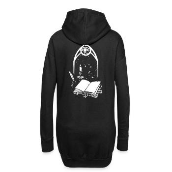per aspera ad astra - Hoodie-Kleid - Schwarz - Hinten