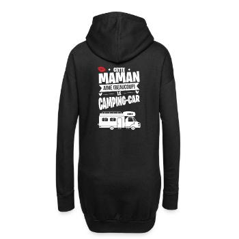 Maman aime le CAMPING-CAR cadeau humour campeuse - Sweat-shirt à capuche long Femme - noir - Dos