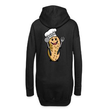 Koch Erdnuss Gourmet Kochkunst Hobbykoch Nuss - Hoodie-Kleid - Schwarz - Hinten