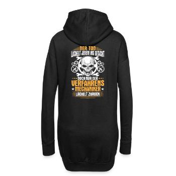 Verfahrensmechaniker Lächeln Geschenk Geschenkidee - Hoodie-Kleid - Schwarz - Hinten