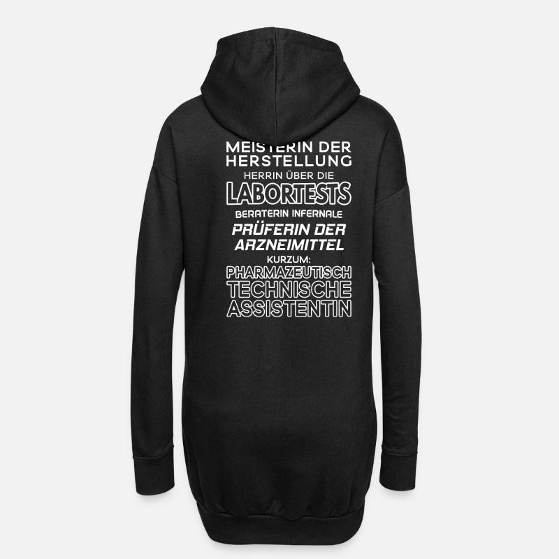 Pharmazeutisch-technische Assistentin/PTA - Hoodie-Kleid - Schwarz