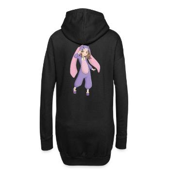 Manga - Hoodie-Kleid - Schwarz - Hinten