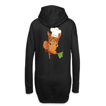 Koch Köche Köchin Esel Küche Kochkunst Gastgeber - Hoodie-Kleid - Schwarz - Hinten