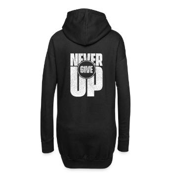 N’abandonnez jamais - Sweat-shirt à capuche long Femme - noir - Dos
