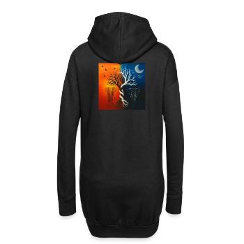 Elefanten / Spirit-Soul Kollektion - Hoodie-Kleid - Schwarz - Hinten