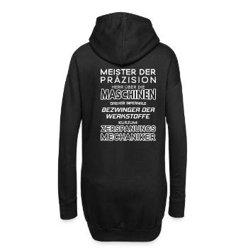 Zerspanungsmechaniker / Zerspanungsmechanikerin - Hoodie-Kleid - Schwarz - Hinten