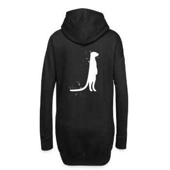 suricates - Sweat-shirt à capuche long Femme - noir - Dos