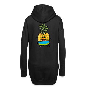 Vitamines Active Ananas Vacances d’été Fruit Fruit - Sweat-shirt à capuche long Femme - noir - Dos