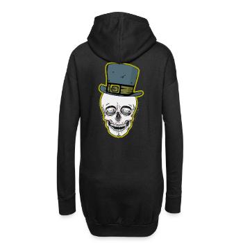 Schädel Totenkopf Dark Halloween Horror Fantasy - Hoodie-Kleid - Schwarz - Hinten