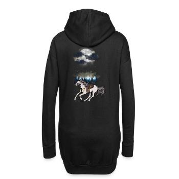 Cheval de l’Ouest sauvage Western Chevaux Cheval Gaule Nature - Sweat-shirt à capuche long Femme - noir - Dos