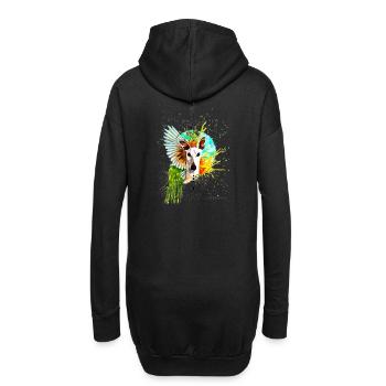 Windhund Palomo - Hoodie-Kleid - Schwarz - Hinten