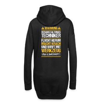 Veranstaltungstechniker Event Technician - Hoodie-Kleid - Schwarz - Hinten