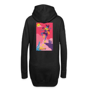 Der Narr Tarot Karte - Major Arcana Illustration - Hoodie-Kleid - Schwarz - Hinten