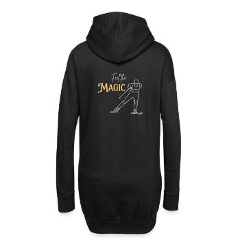 Ressentez la magie - Ski de fond - Sweat-shirt à capuche long Femme - noir - Dos
