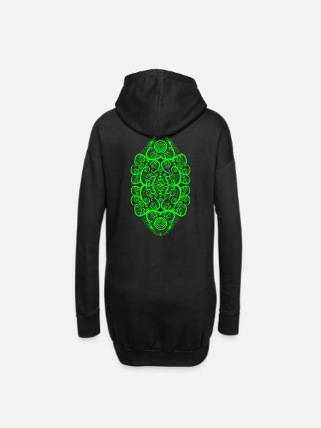plasma - Hoodie-Kleid - Schwarz