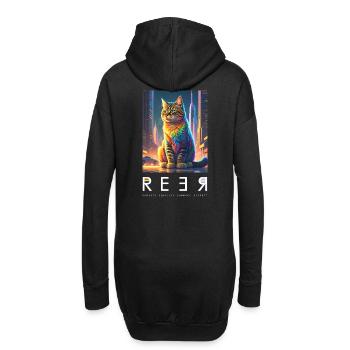 STRAHLEN SIE GLEICHBERECHTIGUNG AUS, UMARMEN SIE RESPEKT - Rainbow Cat - Hoodie-Kleid - Schwarz - Hinten