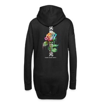 Failure Teaches Success Rainbow Rose - Hoodie-Kleid - Schwarz - Hinten