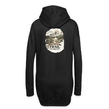 Find Your Trail | Hiking Design - Hoodie-Kleid - Schwarz - Hinten