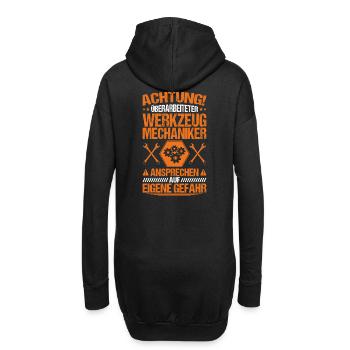 Mécanicien d’outillage cadeau - Sweat-shirt à capuche long Femme - noir - Dos