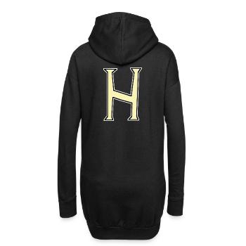 H - Just a letter! - by YoshiArt - Hoodie Dress - black - Back
