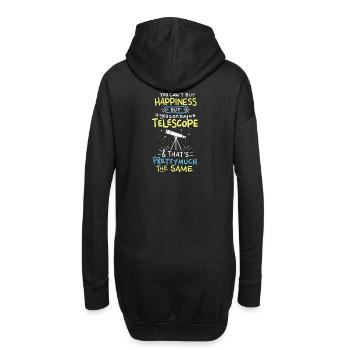 Astronomie - Hoodie-Kleid - Schwarz - Hinten