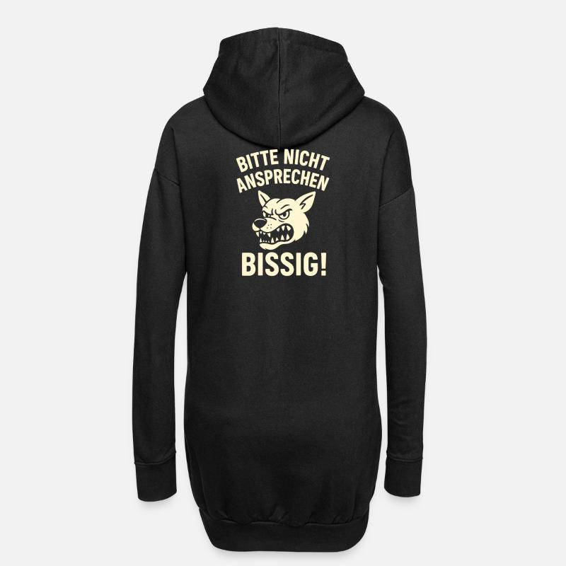 Bitte Nicht Ansprechen - Hoodie-Kleid - Schwarz