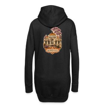 Mexico City Bellas Artes Art - Hoodie-Kleid - Schwarz - Hinten