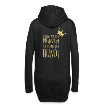 Prinz Hund - Hoodie-Kleid - Schwarz - Hinten