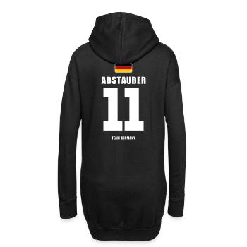 Deutschland Fussball Nr.11 Abstauber Fußball - Hoodie-Kleid - Schwarz - Hinten