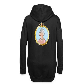 Queen Elizabeth II - Hoodie-Kleid - Schwarz - Hinten